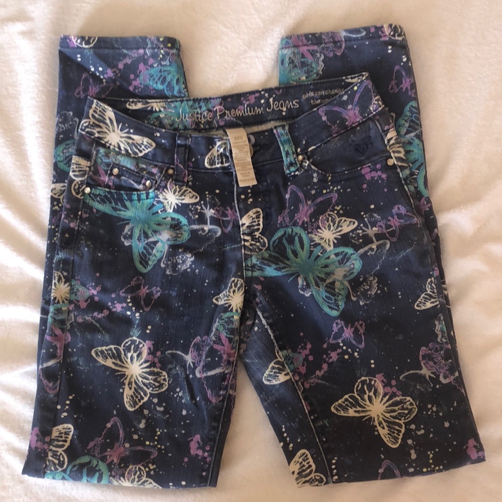 Justice Premium Butterfly Skinny Jeans